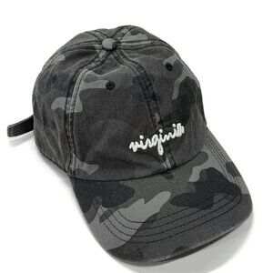 State of Mine Virginia‎ Camo Hat Cap Black Grey Camouflage State Adjustable